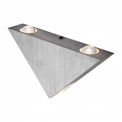Günstige Wandlampe in Aluminium silber Breite 16 cm inclusive LED Lampen 