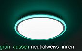 Grosse LED Deckenlampe mit Farbwechsler & Fernbedienung-Bild-10