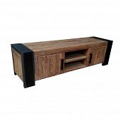 Lowboard aus Holz TV Möbel B 187 cm-Bild-4