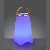 Lila Blaues Licht Garten Tischlampe mit bluetooth Lautsprecher plus Weinkühler in einem