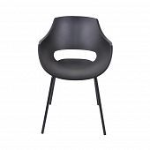 Stuhl mit armlehnen aus Schwarzem Kunststoff im 2er-Set