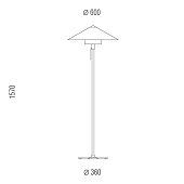 Wagenfeld Design Stehlampe als Leseleuchte für Ihr Wohnzimmer mit der Höhe 157 cm