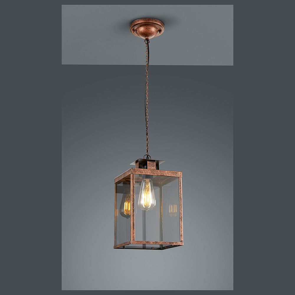 Retro Pendelleuchte im Laternen-Design