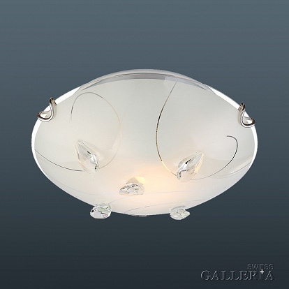 Runde Deckenlampe für LED Lampen mit 25 cm Durchmesser Glas 