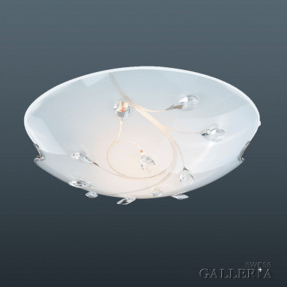 edle mit Kristallen verzierte Deckenleuchte LED 40 cm