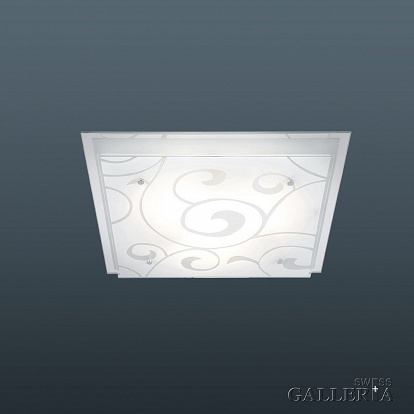 quadratische Deckenlampe in verziertem Design 42 cm gross für LED Lampen 