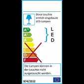 Deckenleuchte mit Osram LED - helles Licht, Rahmen in weiss-Bild-2