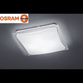 Deckenleuchte mit Osram LED - Rahmen silbergrau