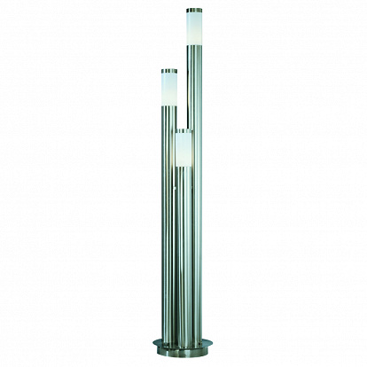 Edelstahl Triologie Ständerleuchte mit LED Leuchtmittel inclusive E27 Gartenlicht Höhe 170 cm 