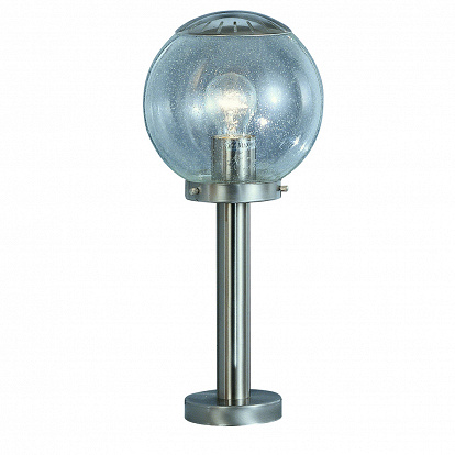 Gartenlampe für Led Leuchtmittel mit Schraubsockel E27 aus rostfreiem Edelstahl 
