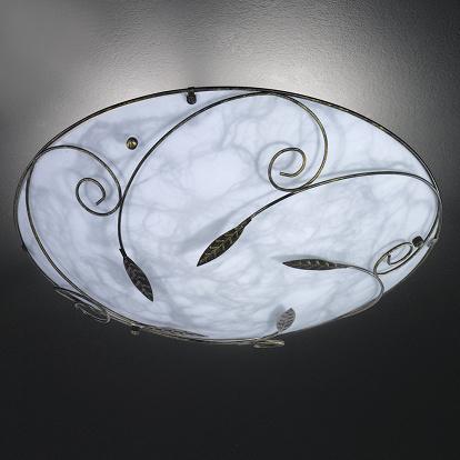 Deckenlampe aus marmoriertem Glas,Spiraldesign