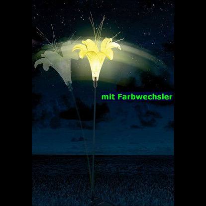 LED Aussenleuchte Solar Blüte mit Farbwechsler
