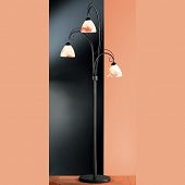 Stehlampe mit 3 schalenförmigen Lampenschirmen
