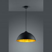 Schwarze Pendelleuchte in Vintagedesign für Leuchtmittel LED Fassung E27 