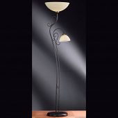 Stehlampe mit schalenförmigen Lampenschirmen