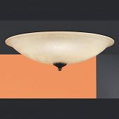 Deckenlampe mit flach glockenförmigem Lampenschirm für dimmbare LED Lampen zum Austauschen 