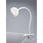 LED- Tischlampe flexibel mit Tischklemme weiss