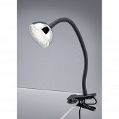 LED- Tischlampe flexibel mit Tischklemme chrom
