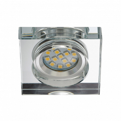 LED Einbauspot eckiges Acrylglas klar