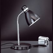 Bewegliche Tischlampe, schwarz glänzend-Bild-1