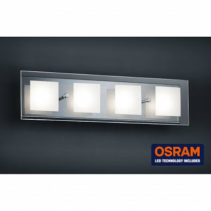 OSRAM LED Wandleuchte 4er glas/chrom