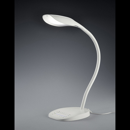Tischleuchte weiss mit dimmbarem Led Licht und Einstellen des Warmlicht Höhe 48 cm 