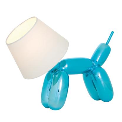 DESIGNER-Tischlampe WUFF WUFF blau-metallic