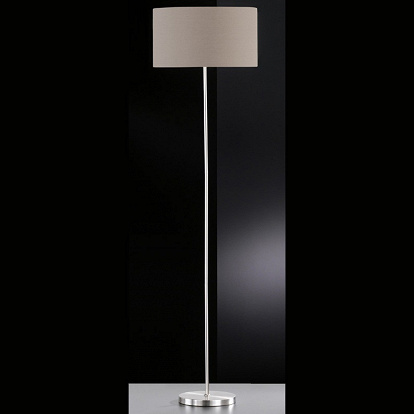 Eine elegante Stehleuchte für ein angenehmes Ambiente mit grauem Lampenschirm für E27 Lampen 
