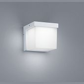 Weisse Aussenleuchte als Wandlampe mit LED Licht