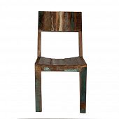 Stuhl im Industrial-Stil aus Massivholz sehr bequem