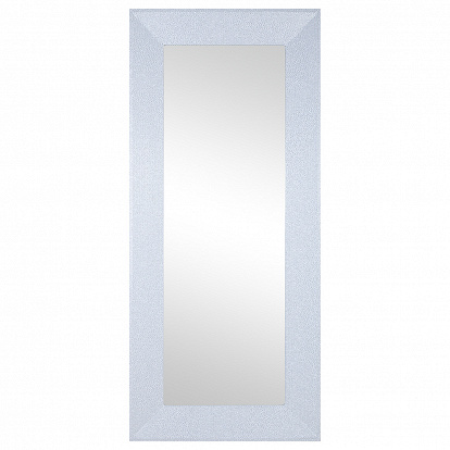 Spiegel mit glitzerndem Rahmen in weiss und 179 Zentimetern Höhe