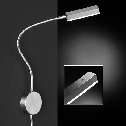 LED-Leseleuchte mit einem Flexiblen Leuchten Arm und Gestensteuerung ideal als Bettleuchte 