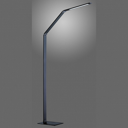 LED-Standleuchte mit verstellbarem Leuchtenarm dimmbar in der Farbe grau anthrazit Höhe 133 cm 