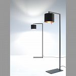 Anta Leseleuchte in schwarz mit goldenem Innenschirm auch mit dimmbarem LED Leuchtmittel lieferbar