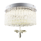 Runde dekorative Deckenlampe Glaskristall mit LED Leuchtmittel in rund mit 28 cm Durchmesser