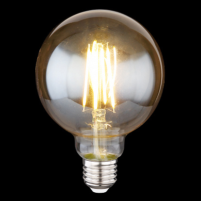 LED Leuchtmittel in Fassung E27 mit 700 Lumen Leuchtkraft in Farbe amber gedeckt 