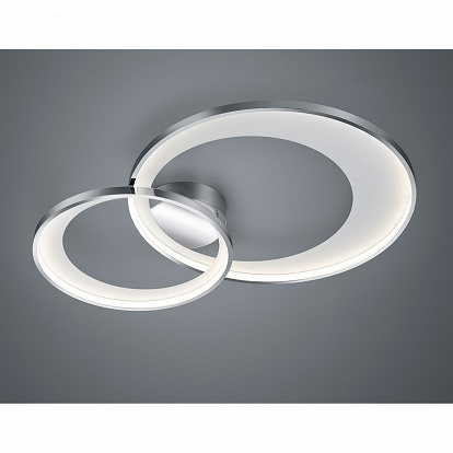 Chromlampe in Achter Ring Form mit dimmbarem Led Licht und über 3.000 Lumen Leuchtkraft 
