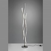 Stehlampe mit Warmlicht Höhe 138 cm in Farbe Silber mit dimmbarem Led Licht 