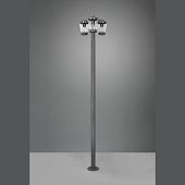 Aussenstehleuchte Höhe 220 cm anthrazit für drei Lampen Led Fassung E27 tauschbar