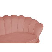 Sofa im Muschel Design 180 cm mit Samtbezug pflegeleicht