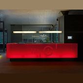 Hängeleuchte Belux onebyone Design Papier Optik für Büro und homeoffice oder Esstisch Länge 129 cm 