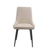 Esszimmer Stuhl beiger Stoff Breite 52 cm mit bequemer Polsterung langlebig und schönes Design